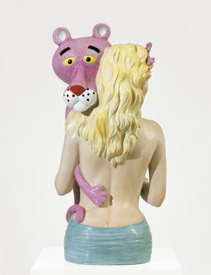 La fundación Beyeler presenta en ArtBasel de la ciudad de Basilea (Suiza) una amplia muestra consgrada a Jeff Koons, cotizado artista de fama planetaria por su combinación de referencias a la cultura popular con el arte más sofisticado. En la imagen la obra 'Pink Panther', 1988. Porcelain, 104.1 x 52.1 x 48.3 cm.Courtesy The Brant Foundation, Greenwich, Connecticut. © TASCHEN GmbH / Schaub/Höffner, Cologne