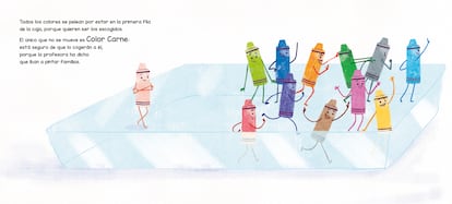 Ilustración de 'Color Carne' (Penguin Kids, 2022).