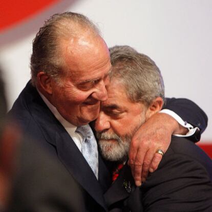 El rey Juan Carlos y Lula da Silva.