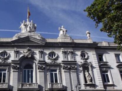 Fachada del Tribunal Supremo, en Madrid.