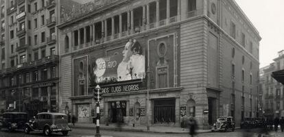 El Palacio de la m&uacute;sica en una imagen de la segunda mitad de los a&ntilde;os treinta.