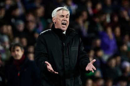 Carlo Ancelotti, durante el Valladolid-Real Madrid de este viernes.