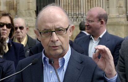 El ministro de Hacienda, Cristóbal Montoro, el pasado fin de semana en Jaén.