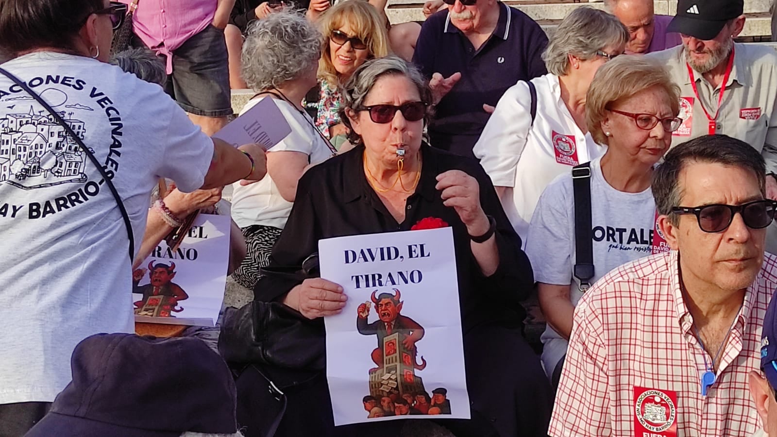 Pitada a David Pérez, delegado del distrito de Hortaleza, en mayo de 2025.