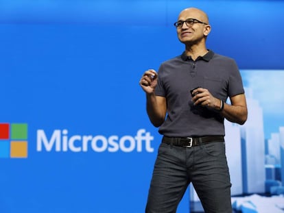 CEO da Microsoft, Satya Nadella, no último dia 30 de março.