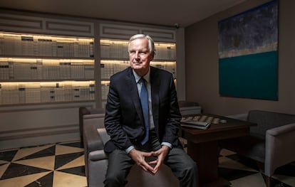 Michel Barnier, el jueves en el hotel Hesperia de Madrid.