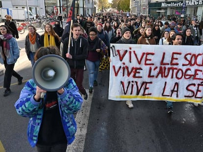 Protesta estudiantil, el martes en Lyon