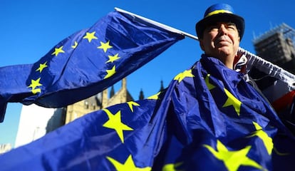 Steven Bray, partidario de la permanencia del Reino Unido en la Unión Europea.