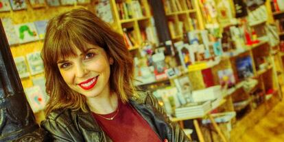 Sara Herranz en la librería Swinton & Grant.