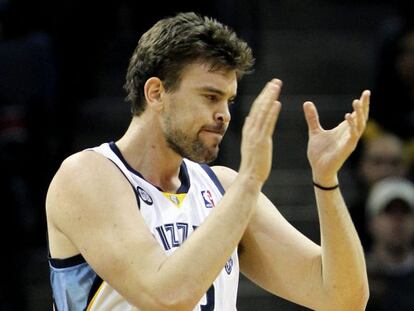 Marc Gasol, en un partido disputado esta temporada ante Denver Nuggets