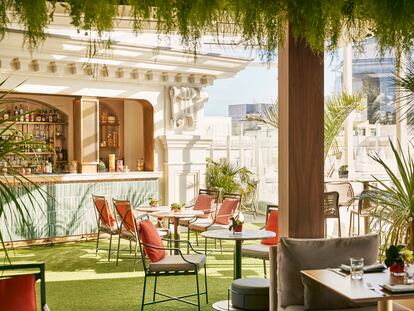 El Jardín de Diana, un 'beach club’ en la terraza del Hotel Hyatt de Gran Vía, en Madrid.