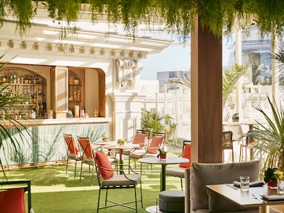 El Jardín de Diana, un 'beach club’ en la terraza del Hotel Hyatt de Gran Vía, en Madrid.