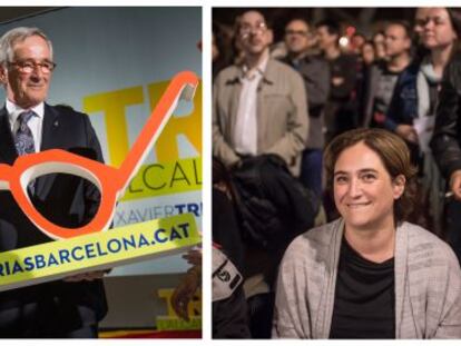 Els alcaldables Xavier Trias i Ada Colau.