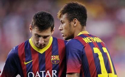 Neymar y Messi, durante la primera jornada de Liga.