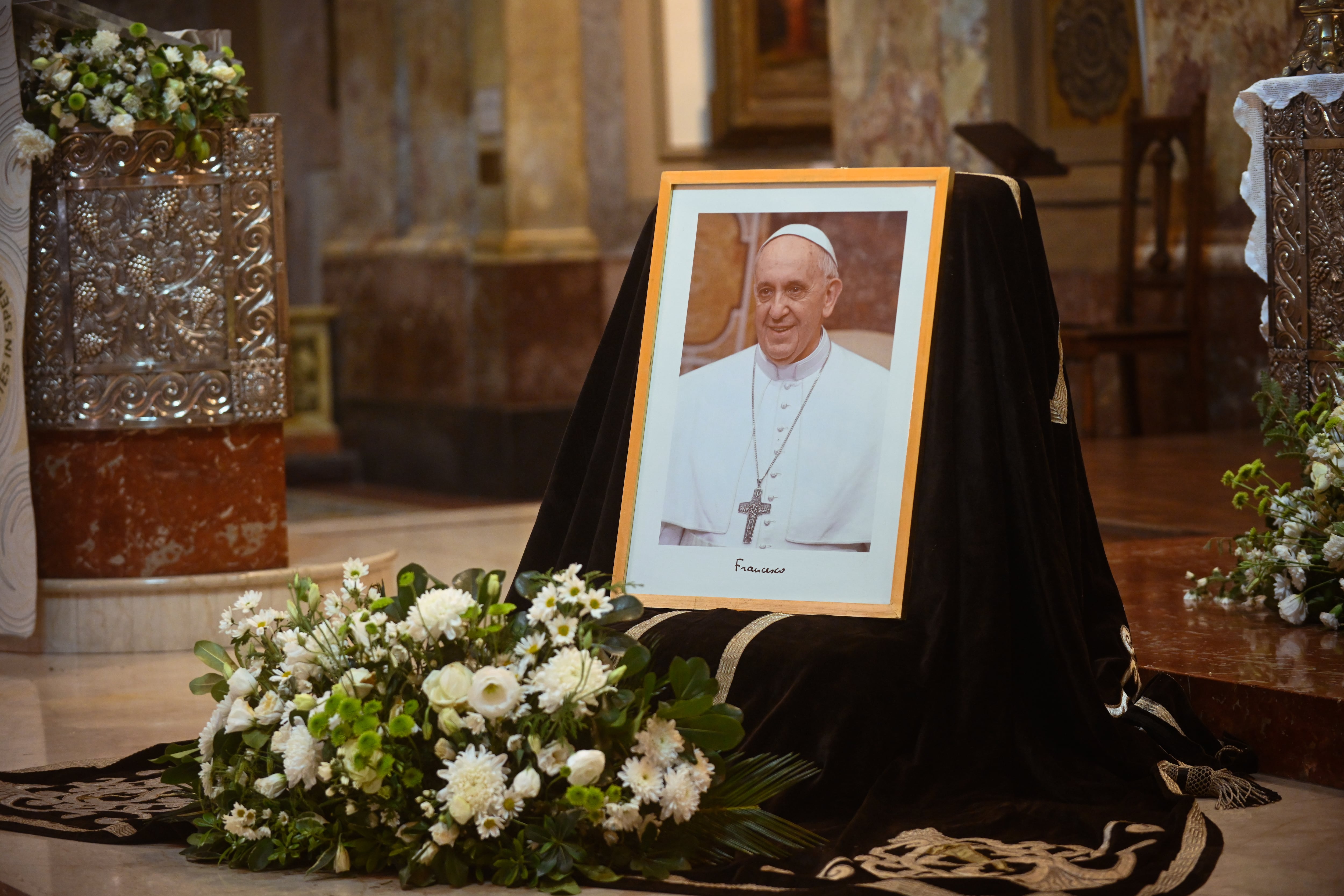 Misa en la Catedral Metropolitana por la muerte del papa Francisco, en Buenos Aires, el 21 de abril de 2025.