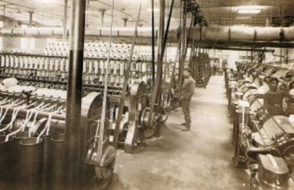 Sala de filatura de la fàbrica Llaudet, de Sant Joan de les Abadesses.