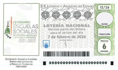 Décimo de Lotería Nacional del jueves 7 de febrero de 2026