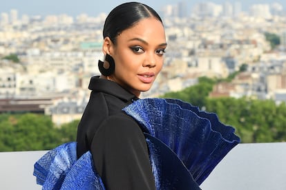 Tessa Thompson, en la presentación de 'Men in Black: International' en París.