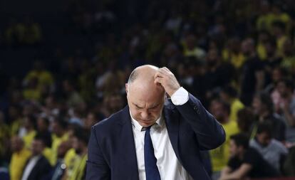 Pablo Laso, durante el partido ante el Fenerbahçe.