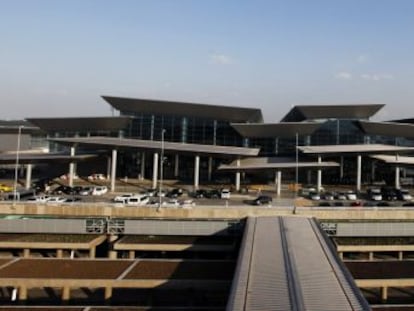 Vista geral do novo terminal do aeroporto de Guarulhos, no Brasil.