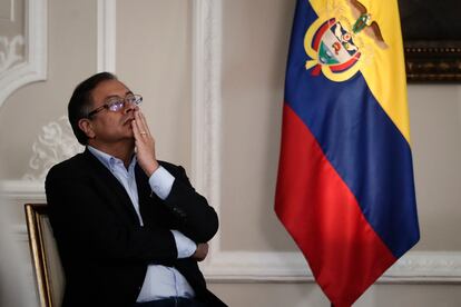 El presidente Gustavo Petro, en el Palacio de Nariño.