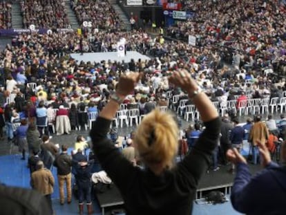 A Podemos rally in Valencia on January 25.