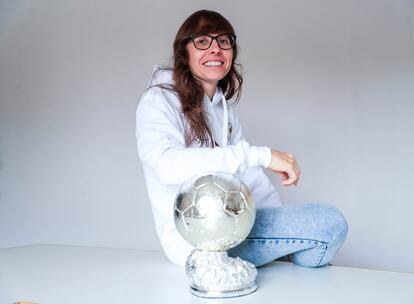 Natalia Orive, presidenta de la Asociación de Jugadoras de Fútbol Sala, el pasado lunes en la sede de AJFSF. 