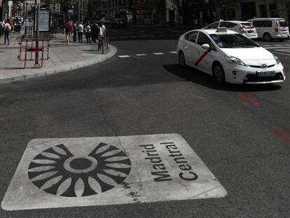 An entrance to the Madrid Central low-emissions zone.