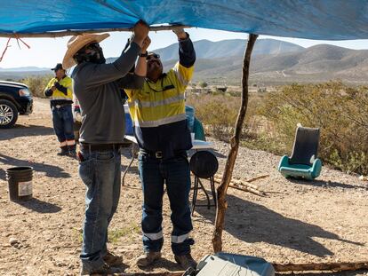 Mineros sindicalizados trabajan en una mina en Zacatecas, en 2023.