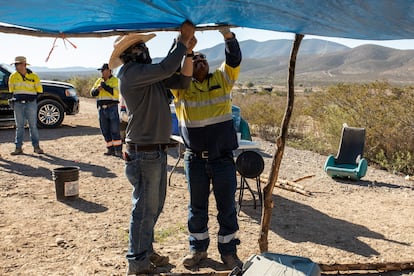 Mineros sindicalizados trabajan en una mina en Zacatecas