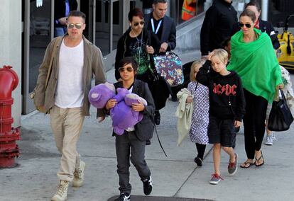 La familia Jolie-Pitt, en 2014.