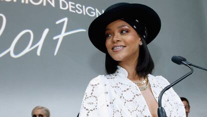 Rihanna, en la entrega de los LVMH Prize 2017.