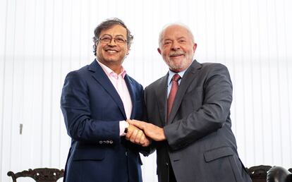 El presidente de Colombia, Gustavo Petro, y el presidente de Brasil, Luiz Inácio Lula da Silva