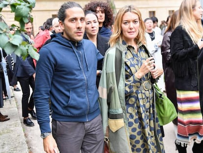 Marta Ortega y Carlos Torretta, en el desfile de Valentino.