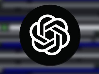 Logo de chatGPT con fondo de líenas