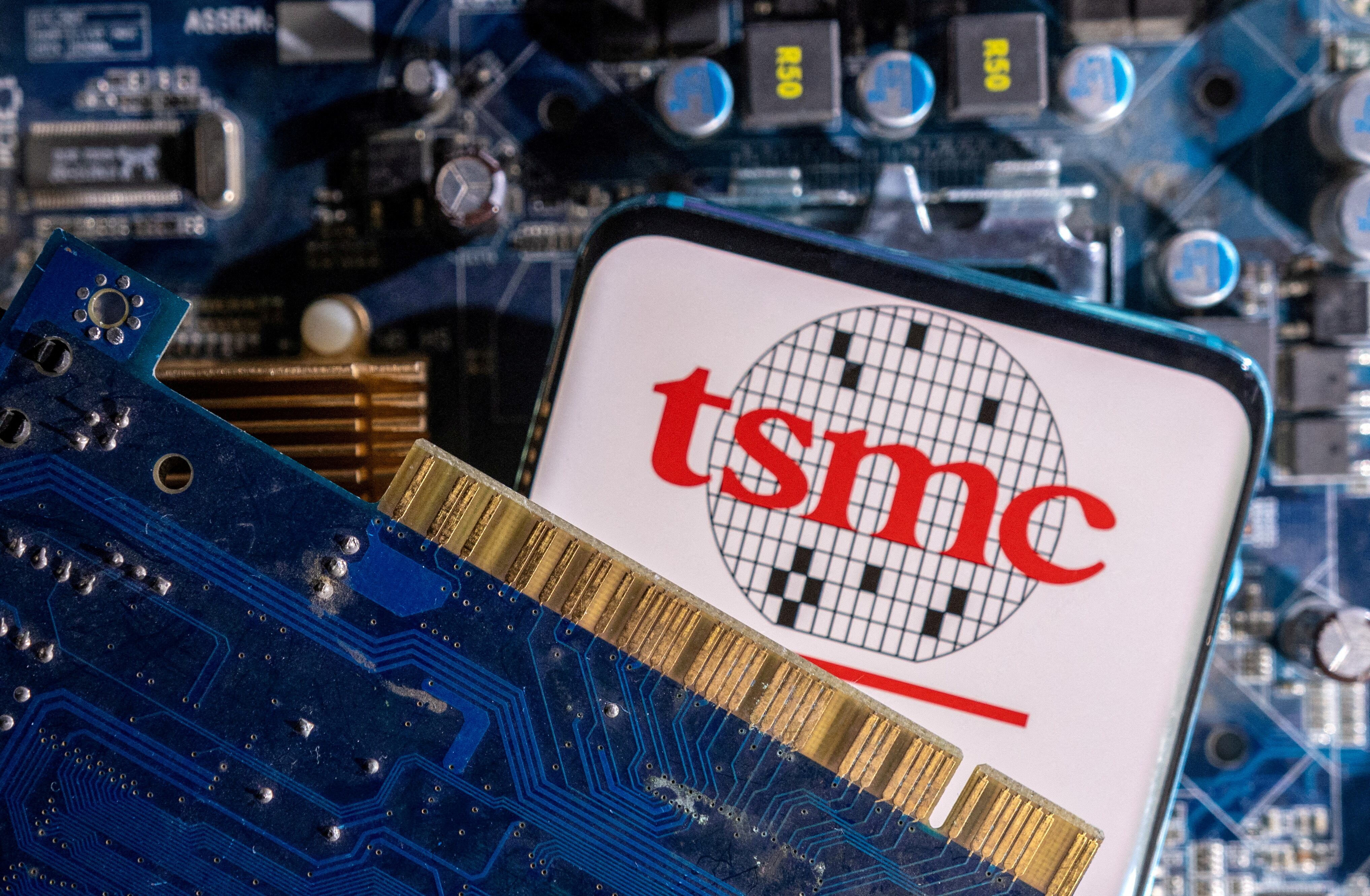 El logo del fabricante de microchips TSMC.