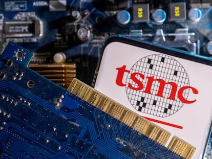 El logo del fabricante de microchips TSMC.