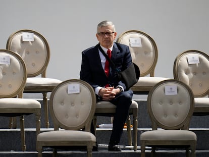 César Gaviria durante la inauguración de Petro, el 7 de agosto de 2022 en Bogotá.