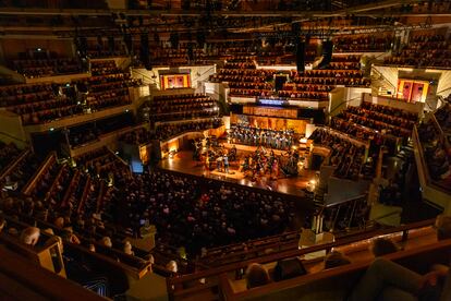 Aspecto que presentaba la sala grande del Vredenburg el domingo por la tarde durante la interpretación de las ‘Vísperas’ de Monteverdi con el grupo La Tempête dirigido por Simon-Pierre Bestion.