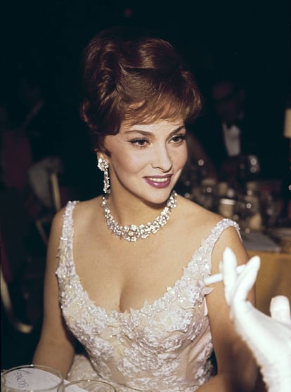 Gina Lollobrigida, en los Globos de Oro de 1961.