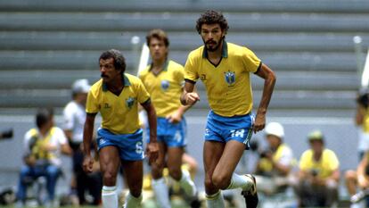 Socrates, en el partido de la selección de Brasil contra Polonia en el Mundial del 86.