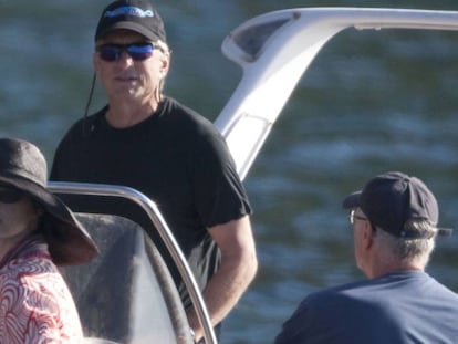 Michael Douglas y Catherine Zeta-Jones, en Mallorca, en 2010.