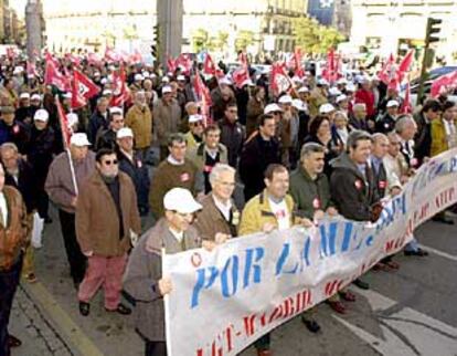 Manifestación de jubilados de UGT en la Puerta del Sol de Madrid.