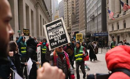 Concentración contra la pobreza en Nueva York, esta semana.