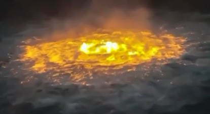 Incendio en un ducto marino de PEMEX en el Golfo de México