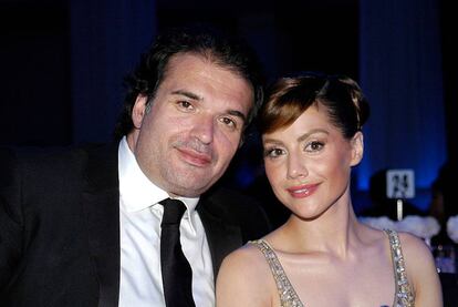 Simon Monjack y Brittany Murphy, en una gala organizada en honor de Michael Ball en 2007 en Los Ángeles.