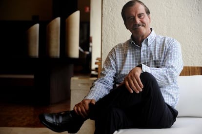 El expresidente de México, Vicente Fox, en el hotel camino Real de la Ciudad de México.