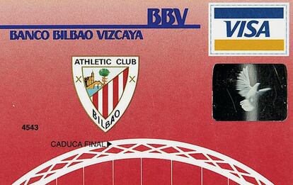 Tarjeta affinity de BBV para seguidores del Athletic de Bilbao