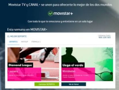 La página web de la nueva Movistar+