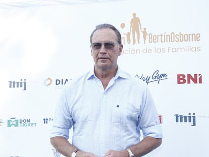 Bertín Osborne, en un evento solidario en el hipódromo de la Zarzuela (Madrid), el 17 de junio de 2023.